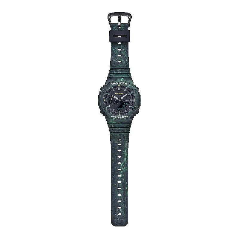 Casio G-SHOCK Men's Resin 200M Water Resistant Analog Shock Resistant Quartz Watch GA-2100FR-3A