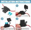 1/10 Stück Auto Inline Sicherungshalter 18AWG Kabelbaum 15AMP Mini Flachsicherung Adapter für 12V Kabel Trennschalter Fassung Feuchtigkeitsfest Spritzwassergeschützt