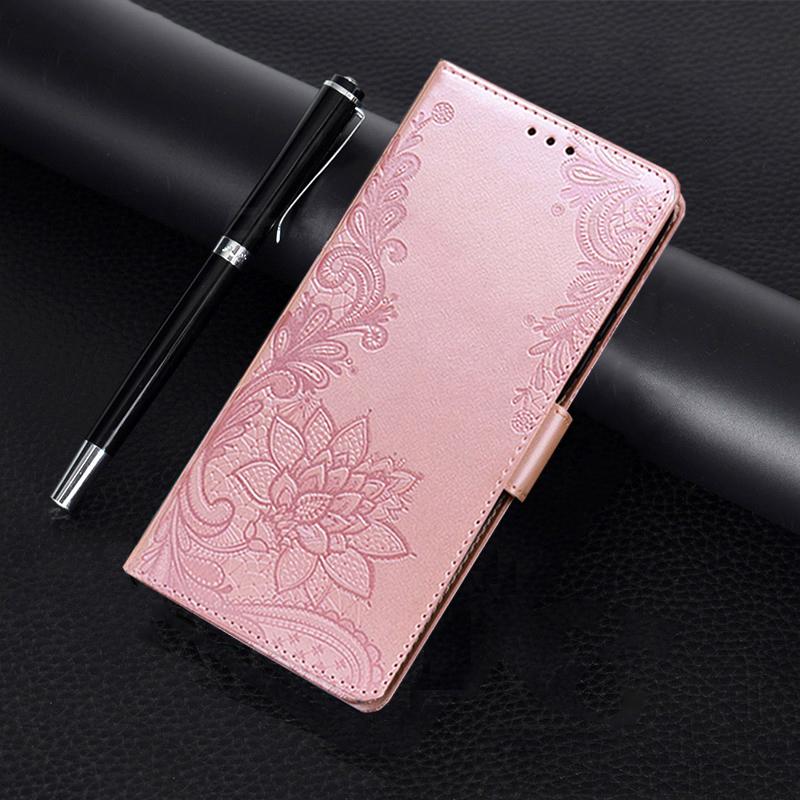 Husă cu clapetă din piele cu dantelă în relief pentru Samsung Galaxy A05 A05S A04S A04E A14 A24 A34 A54 A23 A33 A53 S20 S21 S22 S23 Ultra Plus Husă de carte portofel