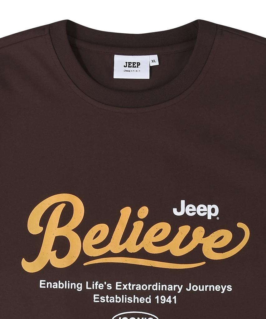 JEEP Jeep Believe Crack Logo Short Sleeve T-Shirt (Jr5Tsu162Br)