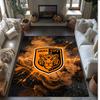 Kobercový potisk fotbalového klubu Hull City z křišťálového sametu, Pohodlný, Savý, Protiskluzový, Koberec na podlahu do interiéru