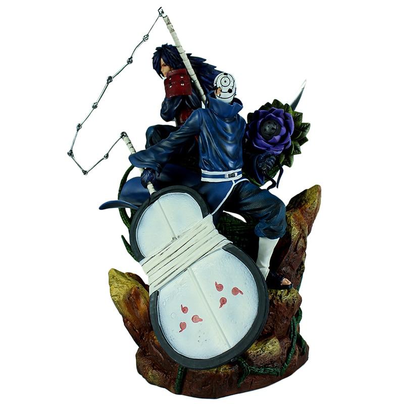 Naruto Shippuden The Art Of Metempsychosis Uchiha Madara Uchiha Obito Action Figure 40cm Pvc Statue Collectible Toys Figma