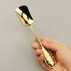 4Pcs Stainless Steel Ice Cream Spoons Retro Square Head Dessert Coffee Shovel Sorbet Yogurt Cake Jelly Serving Utensil Set Kitchen Gadget