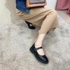 Coarse Heel Shoes Medium Heel Hepburn Shoes Mary Jane Shoes Women's Retro Small Leather Shoes Uniform Shoes Single Shoes Shoes Shoes