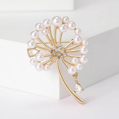 Paardenbloemspeldjes voor dames, parelplantbroches, feestbroches, cadeaus voor op de rug, sieradenaccessoires