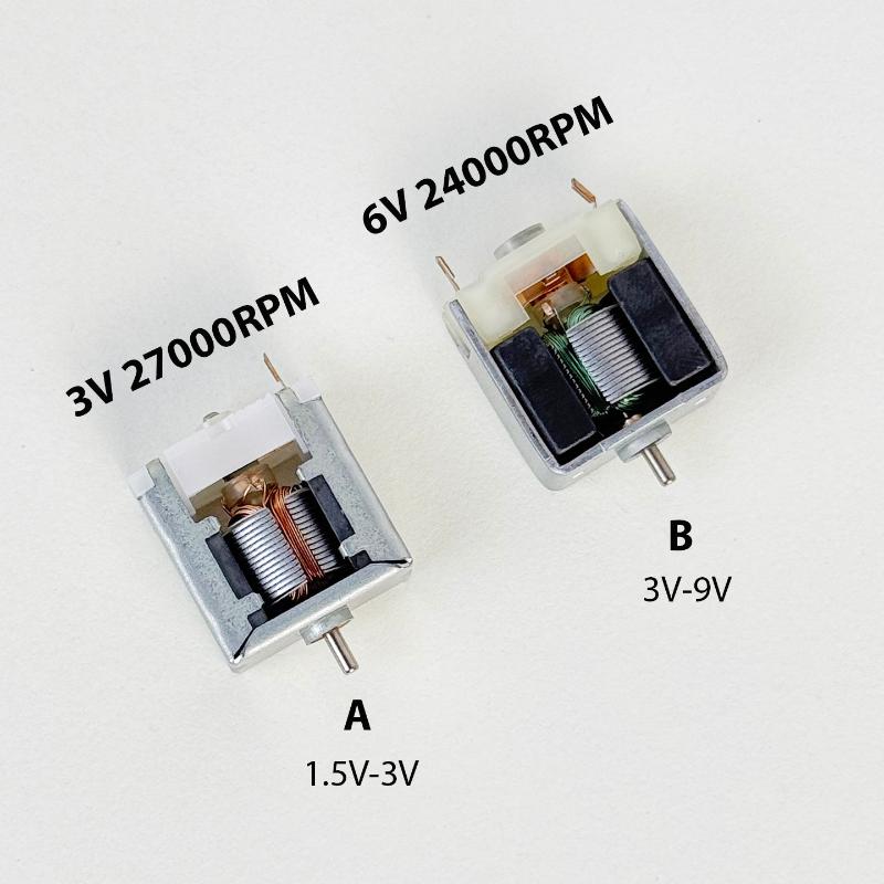 1 stk. DC 3V-6V 27000/22000 omdr./min. Høj hastighed Stærk magnetisk motor DIY Legetøjsbil RC Ho Model Slot Car Mikro 18 mm Nøgen Firkantet Motor