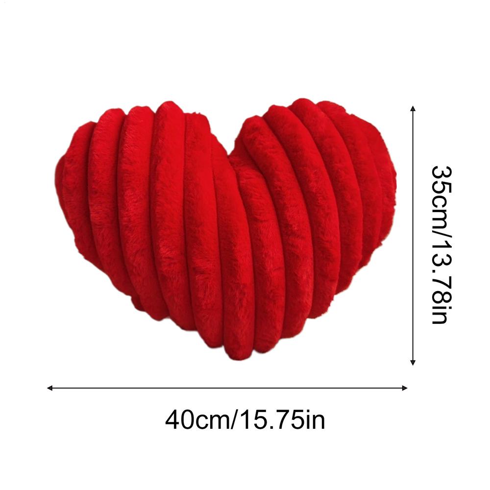 Heart-Shaped Plush Throw Pillow Comfortable Cute Mattress and Sofa Decor Cushion, Chair Cushion floor cushion Throw Pillows красный