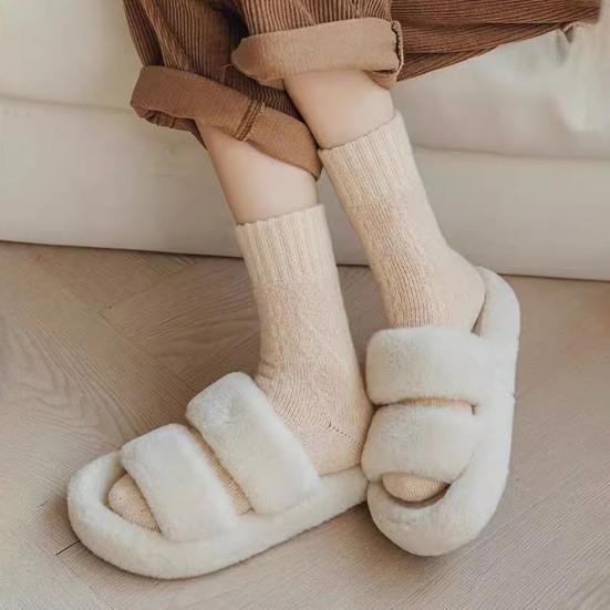 Winter Fleece Lined Crew Socks for Women Cozy Soft Warm Thick Floor Socks Thermal Boot Socks for Cold Weather