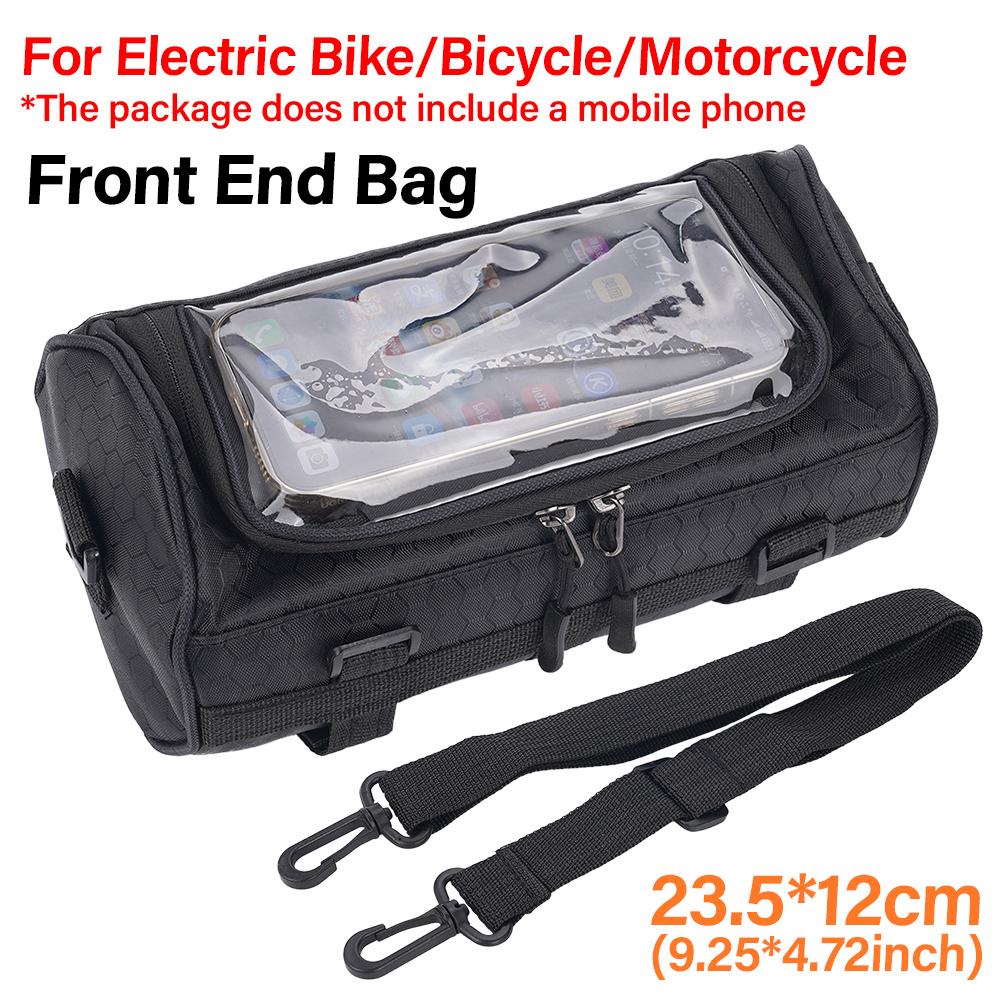 Black/red/blue Electric Car Bag Storage Bag Electric Car Bag Front Suspension Transparent Waterproof Mobile Phone Bag
