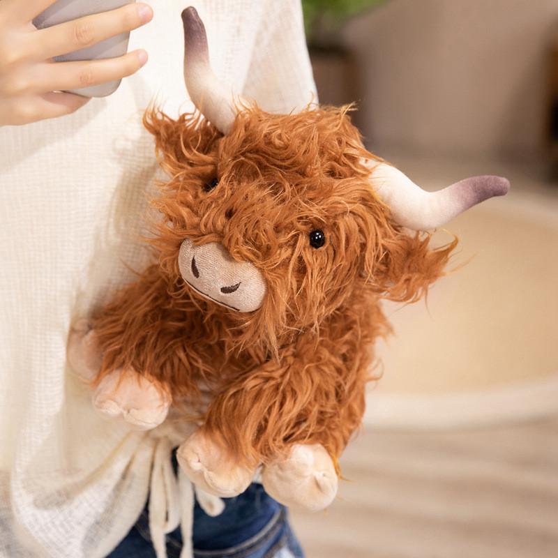 Highland Cow Plush Toy With Pp Cotton Filling For Kids And Collectors