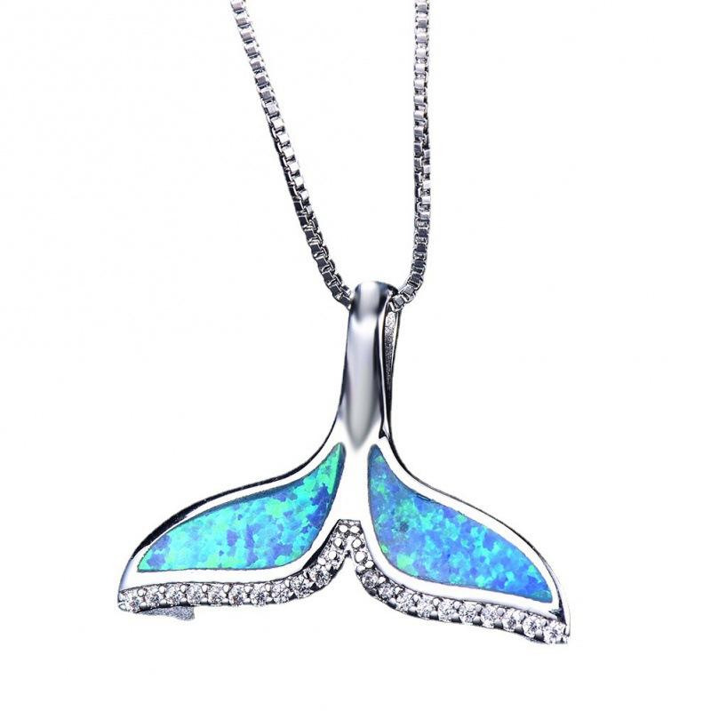 Wish European and American marine life fishtail pendant women's small fresh simple personality collarbone chain