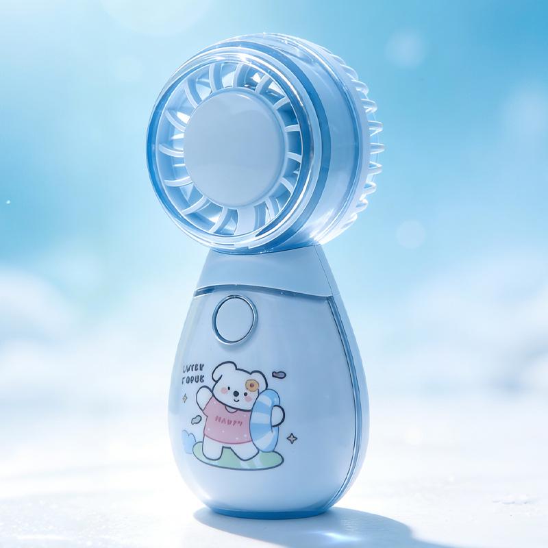Mini Cartoon Handheld Fan: Lightweight, Portable, USB Rechargeable, 3-Speed for Summer