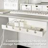 No Drilling Under Desk Cable Management Rack Versatile Wire Fixed Storage Slot  for Office and Home