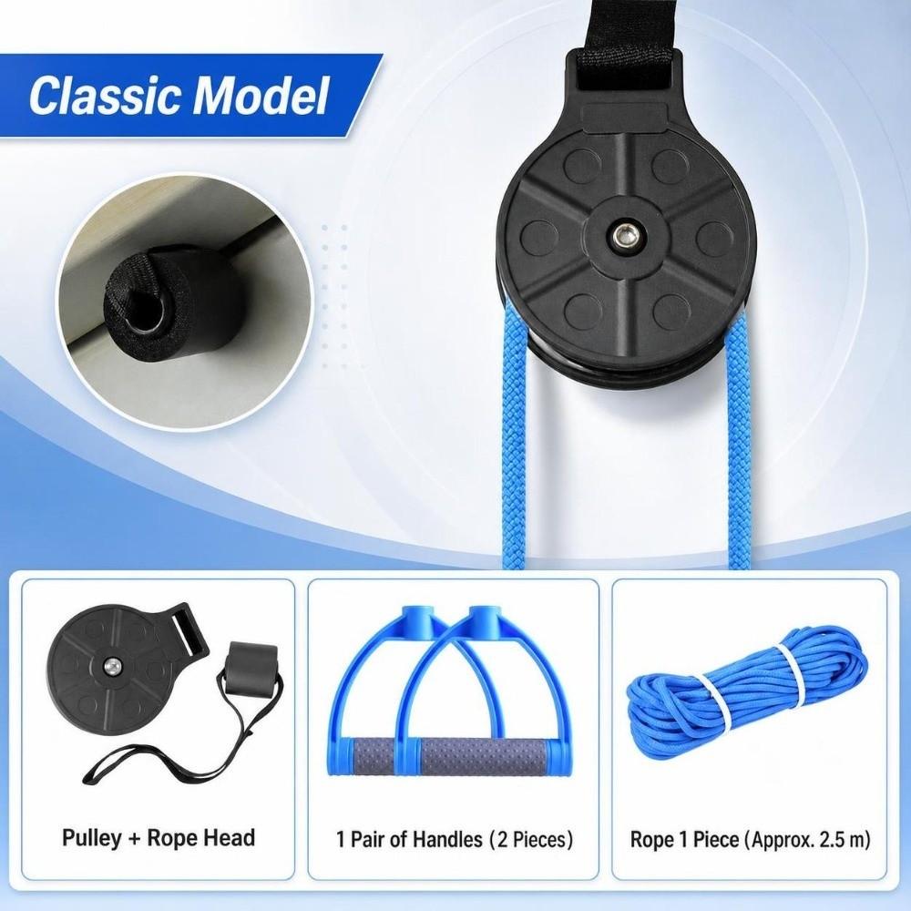 Adjustable Door Mounted Pulley Trainer Sturdy Upper Arm Pulley Kit Home Use