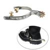 Retros Style Metal Spurs For Equestrians Use German Silver Embellished Traditional Western Horsemanship Spurs
