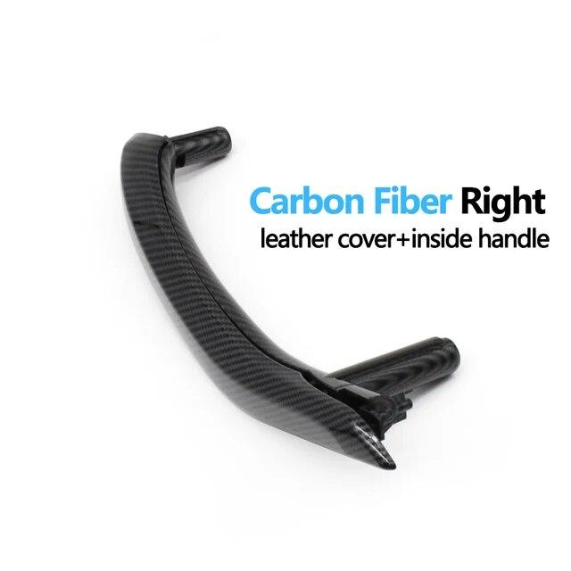 Car Front Rear Passenger Doors Pull Handle Trim With Leather Outer Cover For BMW X5 X6 F15 F16