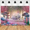 Spring Castle Floral Backdrop Wonderland Forest Flower Baby Kids Birthday Party Wedding Photography Background Decor Studio Prop2