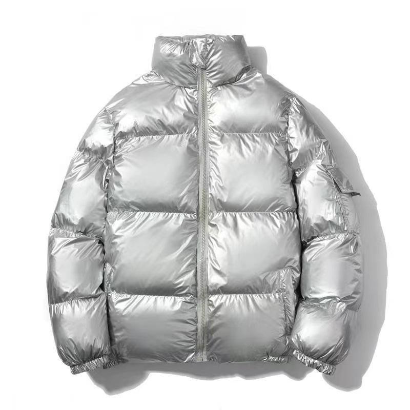 Herren Reflektierende Winter-Stehkragen-Baumwolljacke 2024