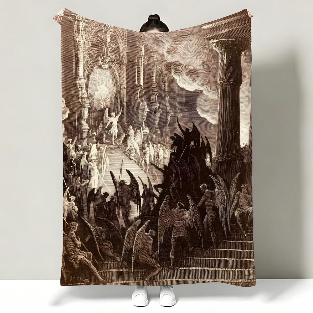 Artist GGustave DDore Throw Soft Warm Flannel Throw Blanket Multiuse for Sofa Bed Office Nap