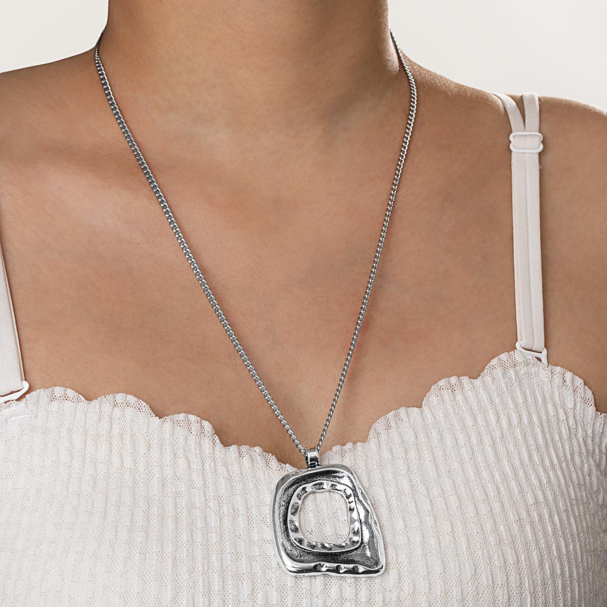 

1 piece of exaggerated geometric pattern hollow alloy pendant for women s long sweater chain