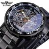 WINNER Transparent Mode Leuchtende Getriebe Bewegung Royal Design Männer Top Marke Luxus Männliche Mechanische Skeleton Armbanduhr