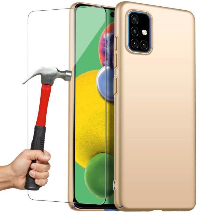 Coque - BOOLING - Samsung A51 - Silicone Liquide - Protection Antichoc - Dorée