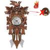 Orologio a cucù per soggiorno Orologio da parete Artigianato Vintage in legno Orologio a cucù con sveglia Saati per camera da letto Ufficio