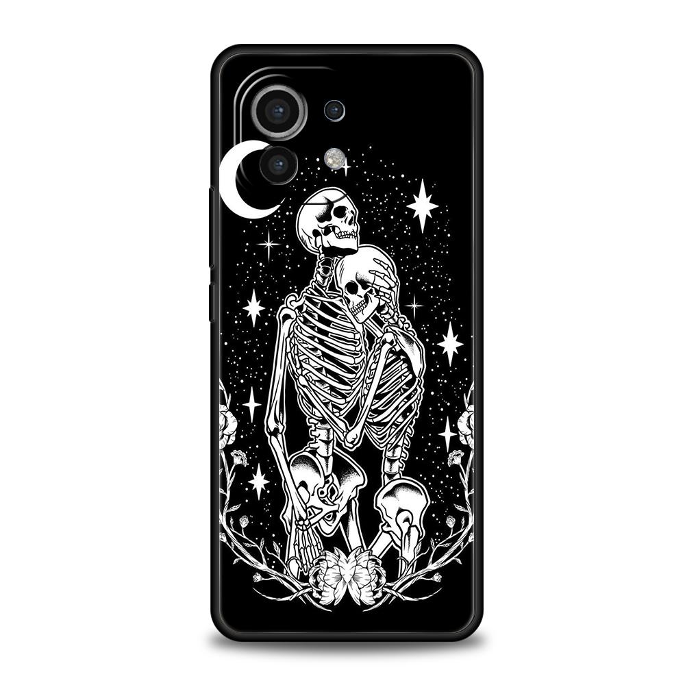 Love Skeleton Skull Phone Case Cover for Xiaomi Mi 15 14 13 12 11 Ultra 14T 13T 12T 11T 10T Pro Lite 5G Shockproof Silicone Capa