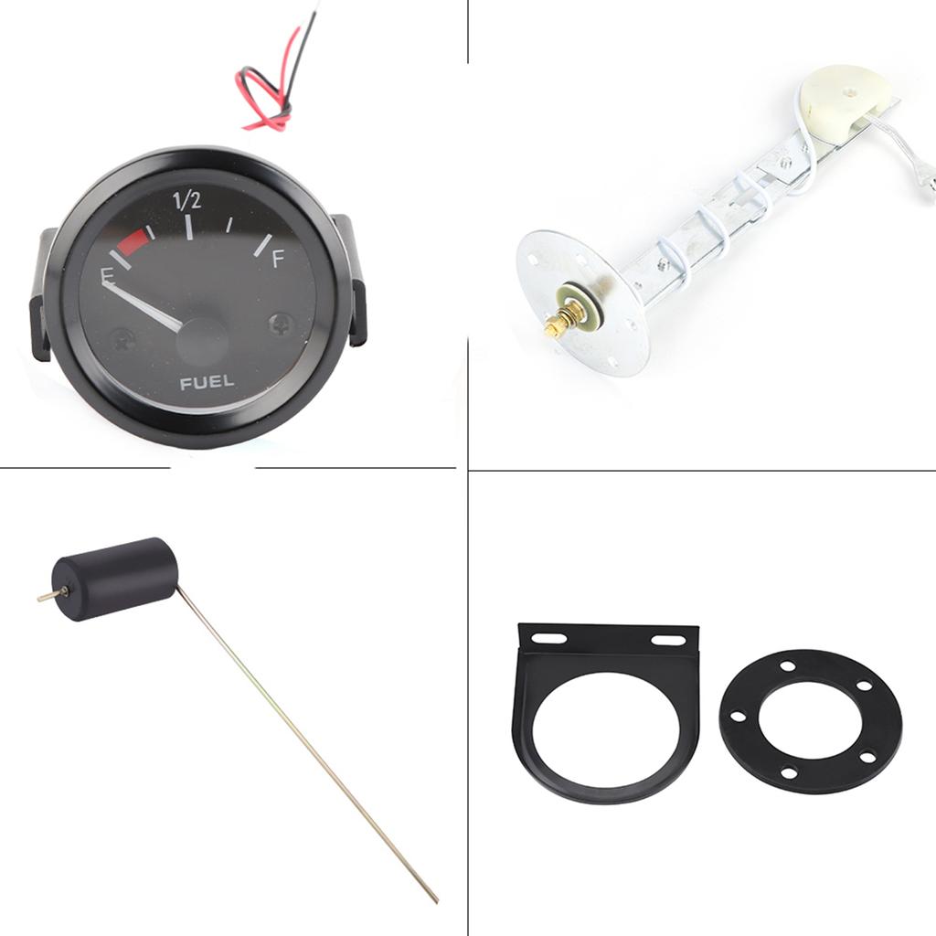 52mm Universal Car Fuel Level Gauge LED Digital E‑1 2‑F Range Meter with Fuel Sensor
