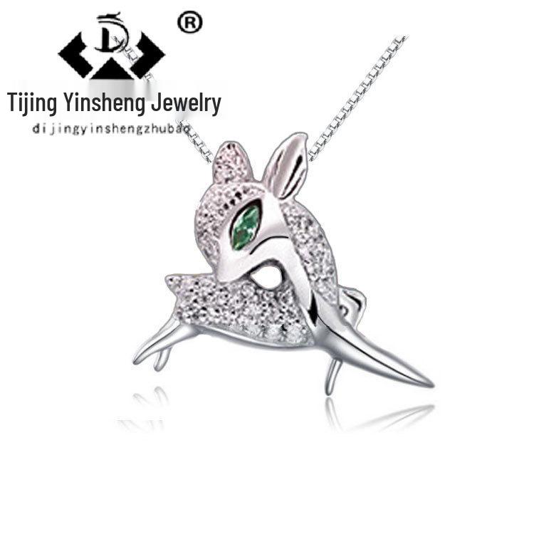

European-American Trendy Christmas Deer Pendant Necklace Gift Pendant Only