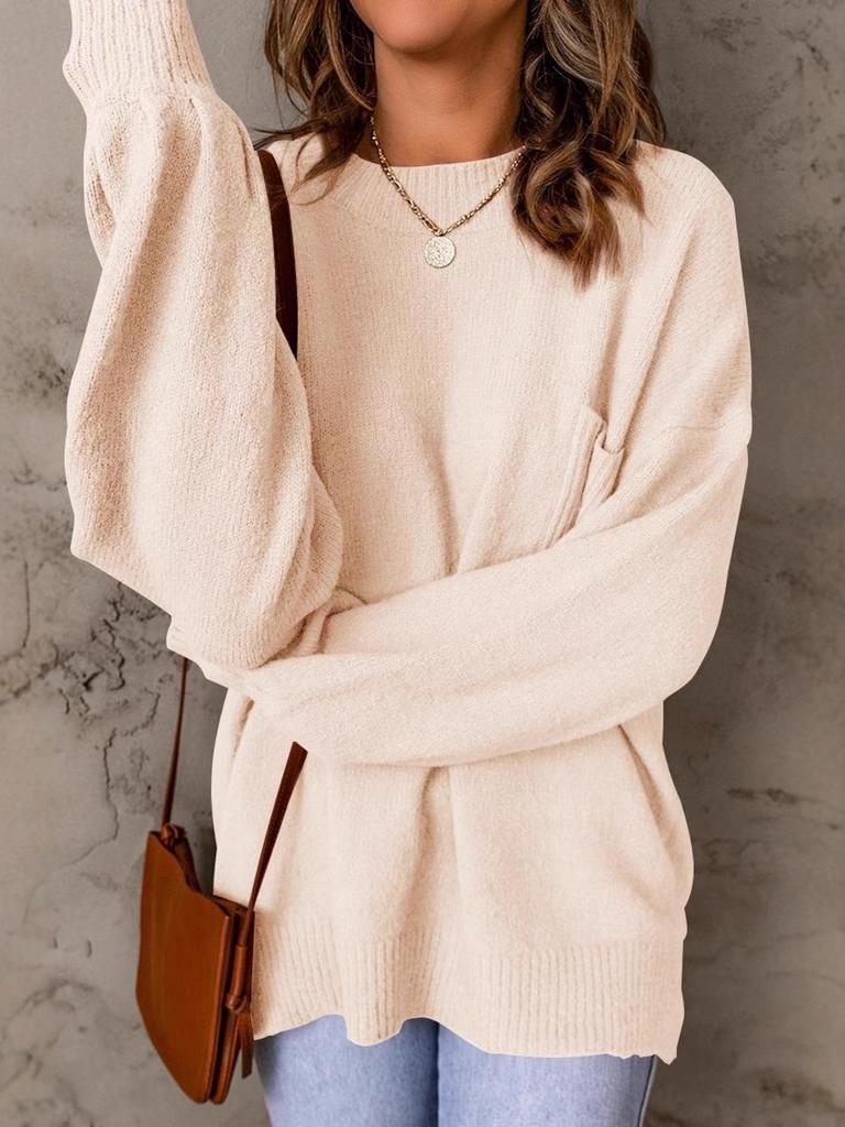 2025 Winter Women's Casual Loose Round Neck Sweater - European and American Style