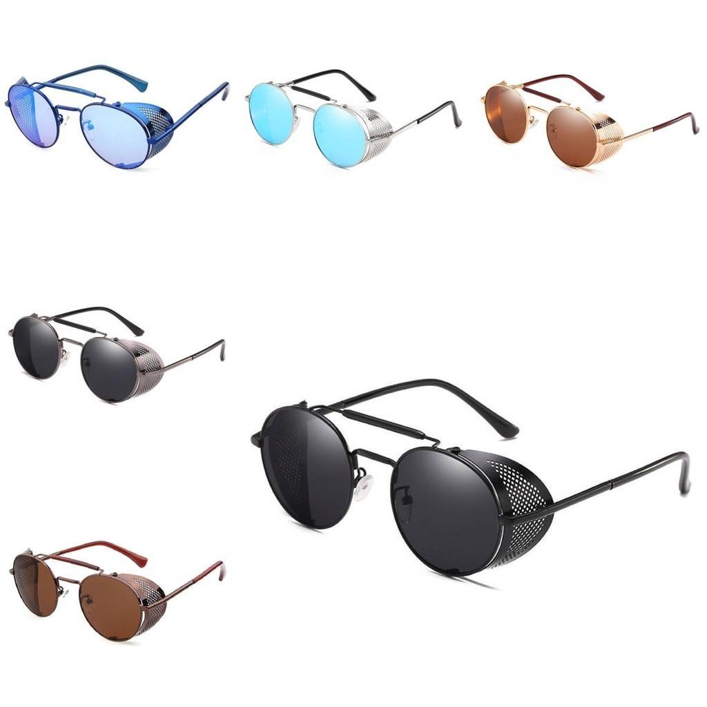 Vintage Steampunk Flip-up Sunglasses With Uv400 Protection Stylish Round Frame