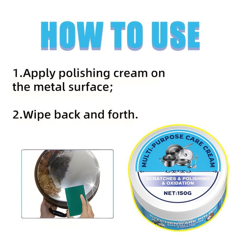 Multi Purpose Metal Polishing Agent for Cars Kitchen Utensils Sinks Faucets Iron Doors Professional Metal Refurbishment Paste