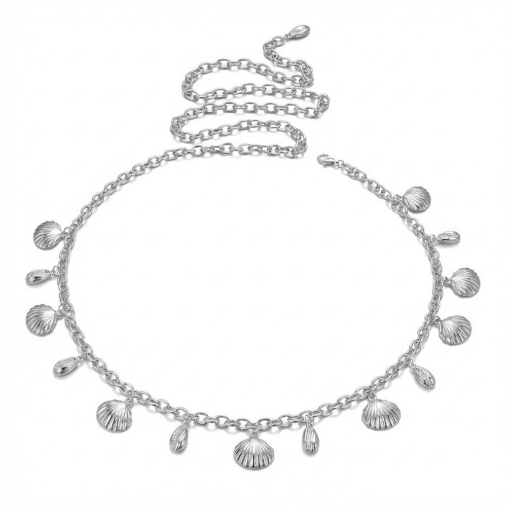 Multi-pendant Starfish Waist Chain Shell Beads Belly Chain Imitation Pearl Body Chain  Ladies