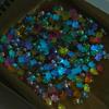 100Pcs Mini Resin Turtle Charms Rainbow Laser Tortoise Ornament Small Figurine For Diy Jewelry Making Keyring Handmade Crafts