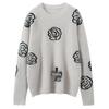 Women's 100% Pure Cashmere Loose Fit Round Neck Sweater - Versatile, Slimming Pullover for Autumn/Winter