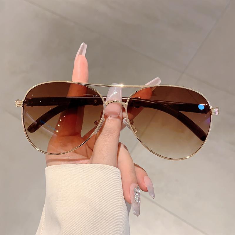KAMMPT Fashion Pilot Men's Sunglasses Oversize Luxury Metal Design Shades Decoration Women's Sun Glasses for Travelling Driving