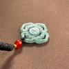 Natural A-Grade Jade Blue Water Ruyi Chinese Knot Pendant for Phone or Keychain