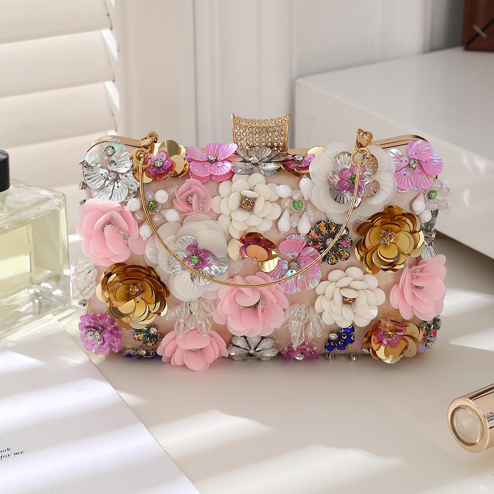 Elegant Floral Evening Bag for Brides and Special Occasions