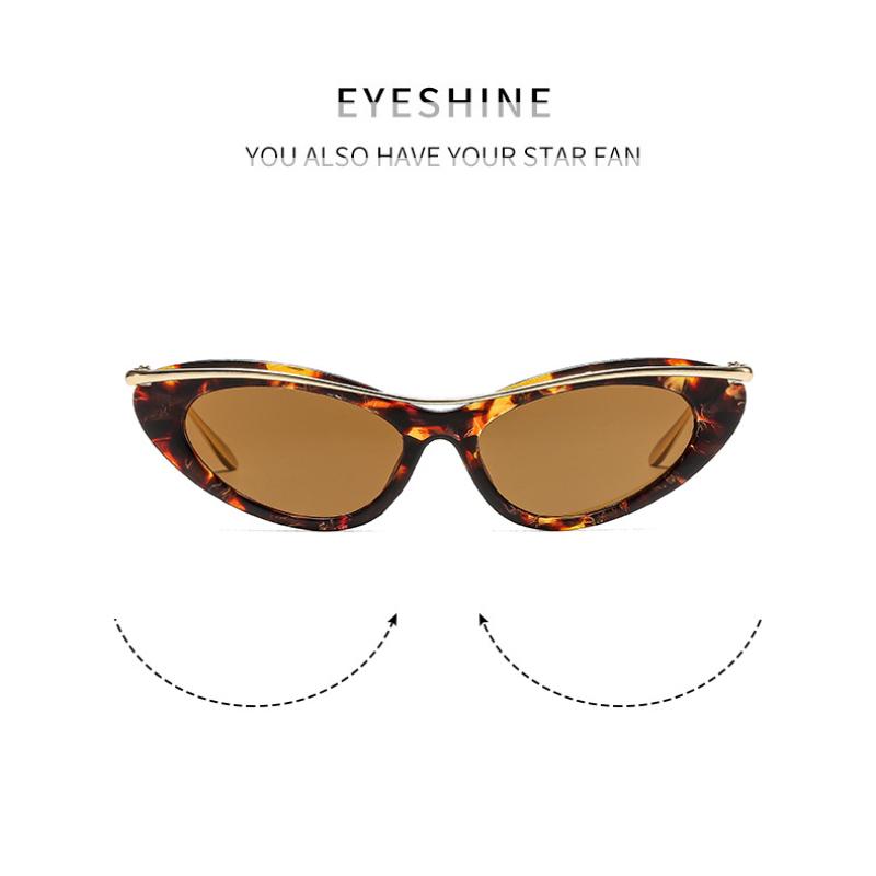 Women's Sunglasses, Fashionable Small-frame Cat Eye Sunglasses.
