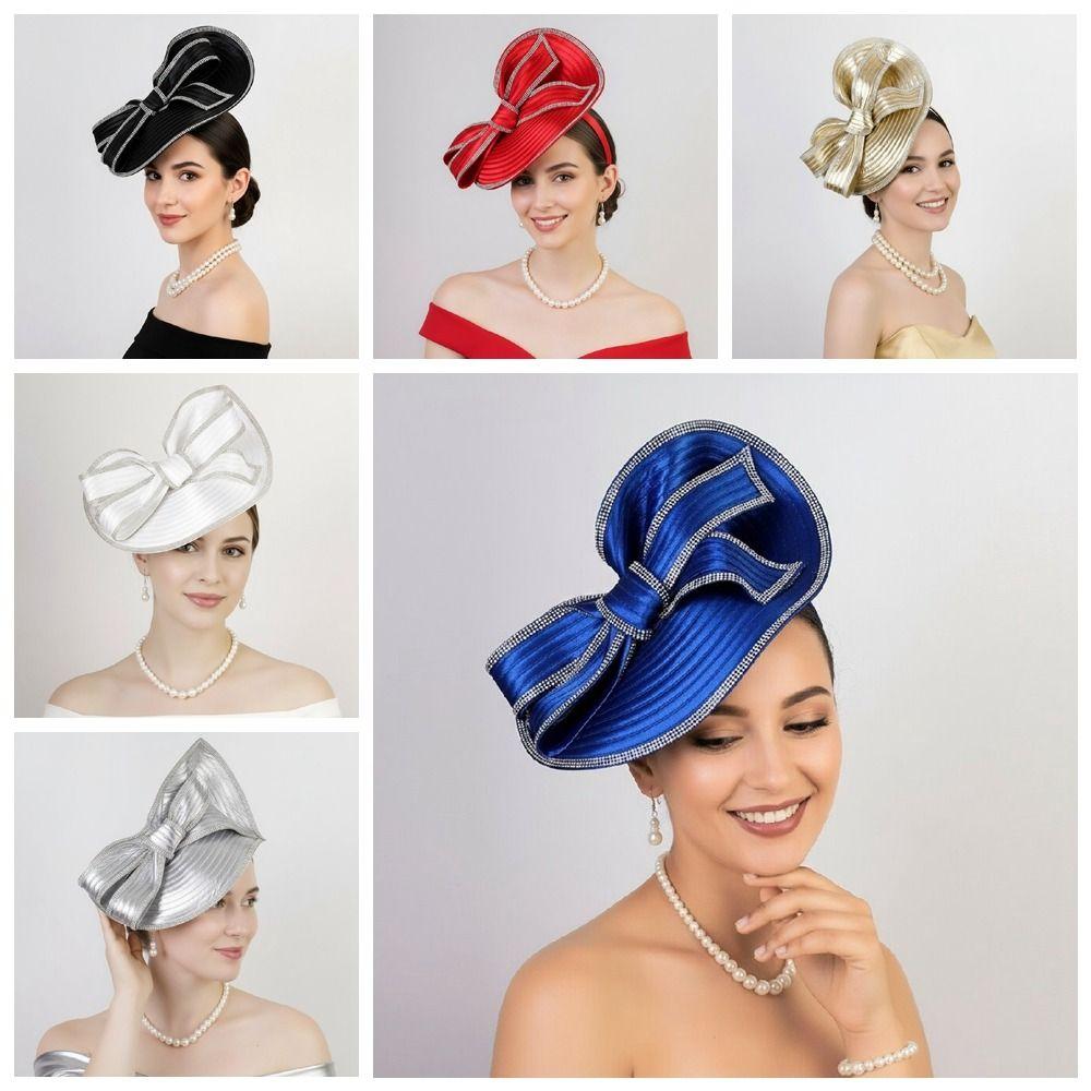 Fashion Exquisite Vintage Fascinator Hat Elegant Sweet Bride Headdress Top Hat Hair Hoop Masquerade Hair Band Wedding