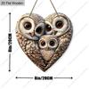 2D flat wooden tag, home wall decoration, housewarming gift for friends, three owl pattern