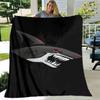 Cartoon-colored shark digital-printed polyester Bedroom velvet flannel cover blanket Fleece soft sofa cover blankets for beds