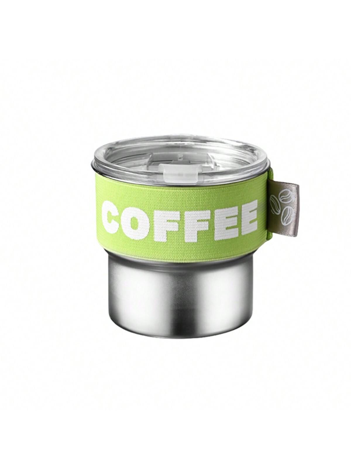

Кофейная кружка Leeseph из нержавеющей стали, многоразовый стакан для кофе с крышкой, защищающей от брызг, кофейная чашка для путешествий, кемпинга, походов 200-400ml зелёный