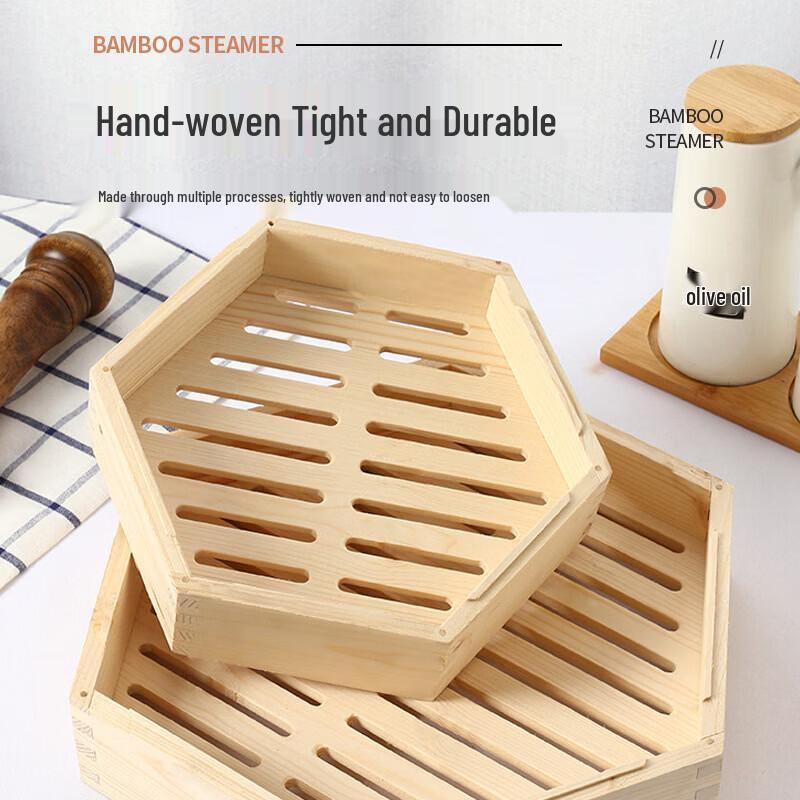 Diruien Traditional Bamboo Steamer and Lid
