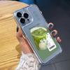 Matcha Latte pro IPhone16 Průhledný kryt na telefon pro Apple 15 Prémiový 13 Všestranný 14 Přesné otvory 12 Ženský XR