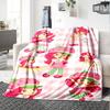 1pc Princess Strawberry13 Blanket, Gift, for Men and Women, Soft Blanket, Good for Sofa Bed Couch Travel, Lightweight Flannel Blanket
