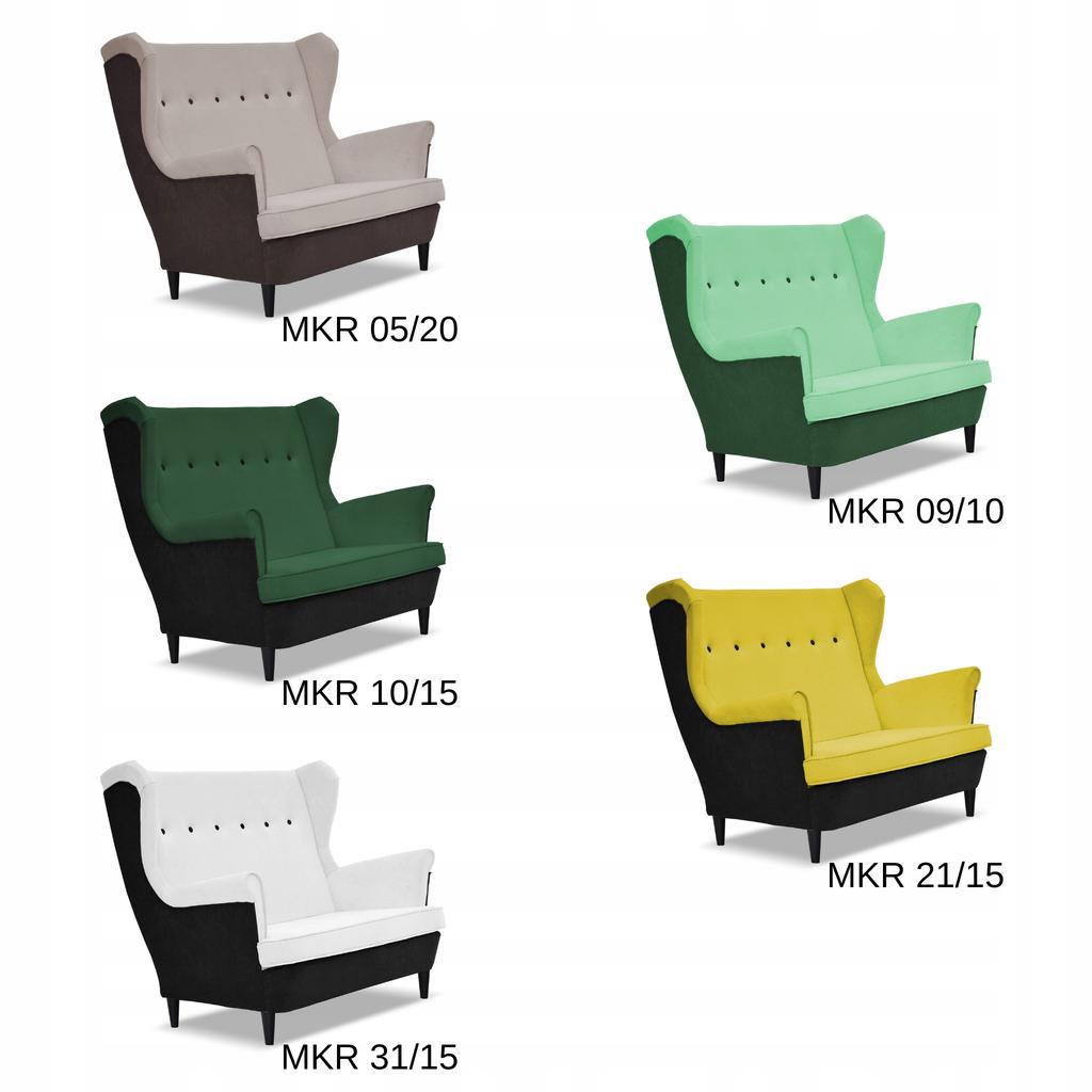 Lounge Set ARI DUO Sofa Armchairs Poufs Family Furniture Grey - Grey