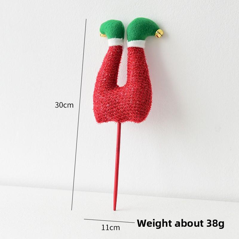 Christmas Decoration Elf Hat Cuttings Decoration Christmas Tree Christmas Elf Stick Christmas Gift