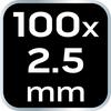 EXTREME cable ties 2.5 × 100 mm, white, 100 pcs.